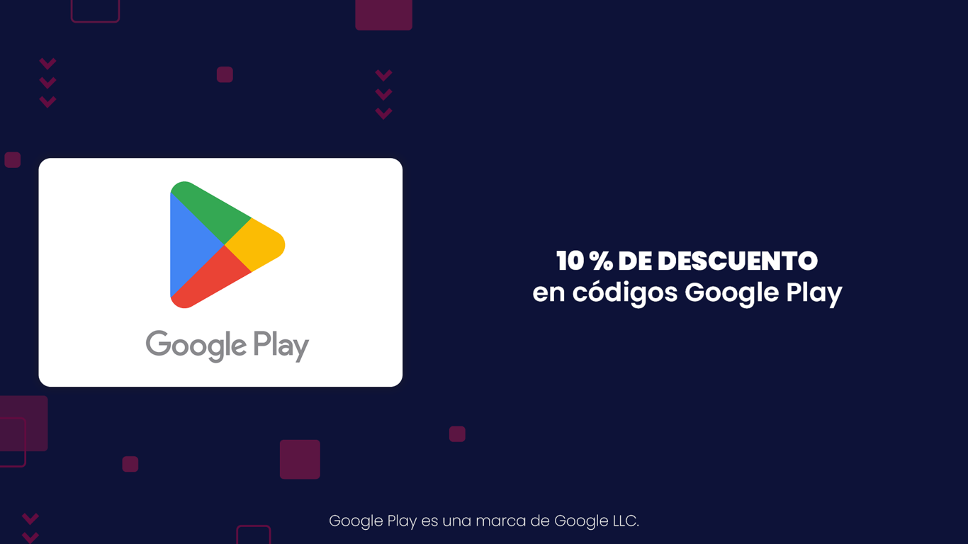 Aprovecha un 10 % de descuento en tarjetas Google Play