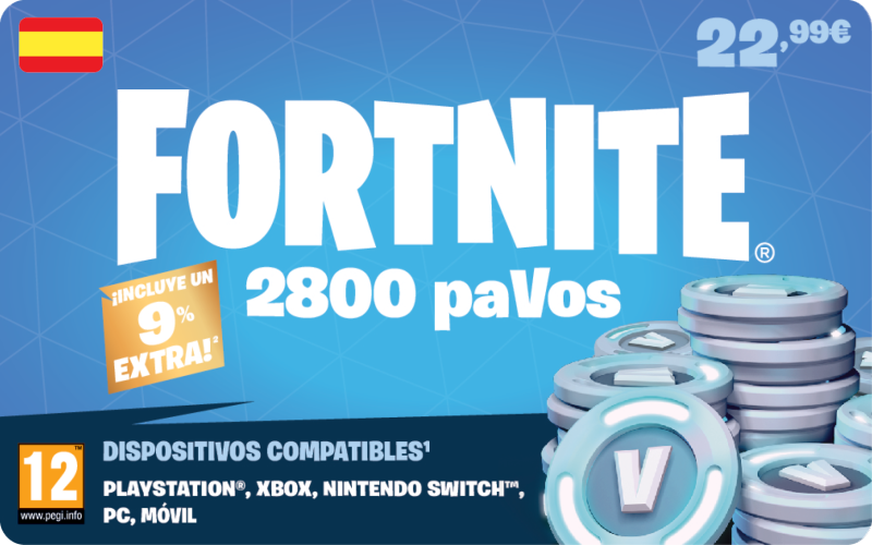 Fortnite 2.800 paVos (V-Bucks)