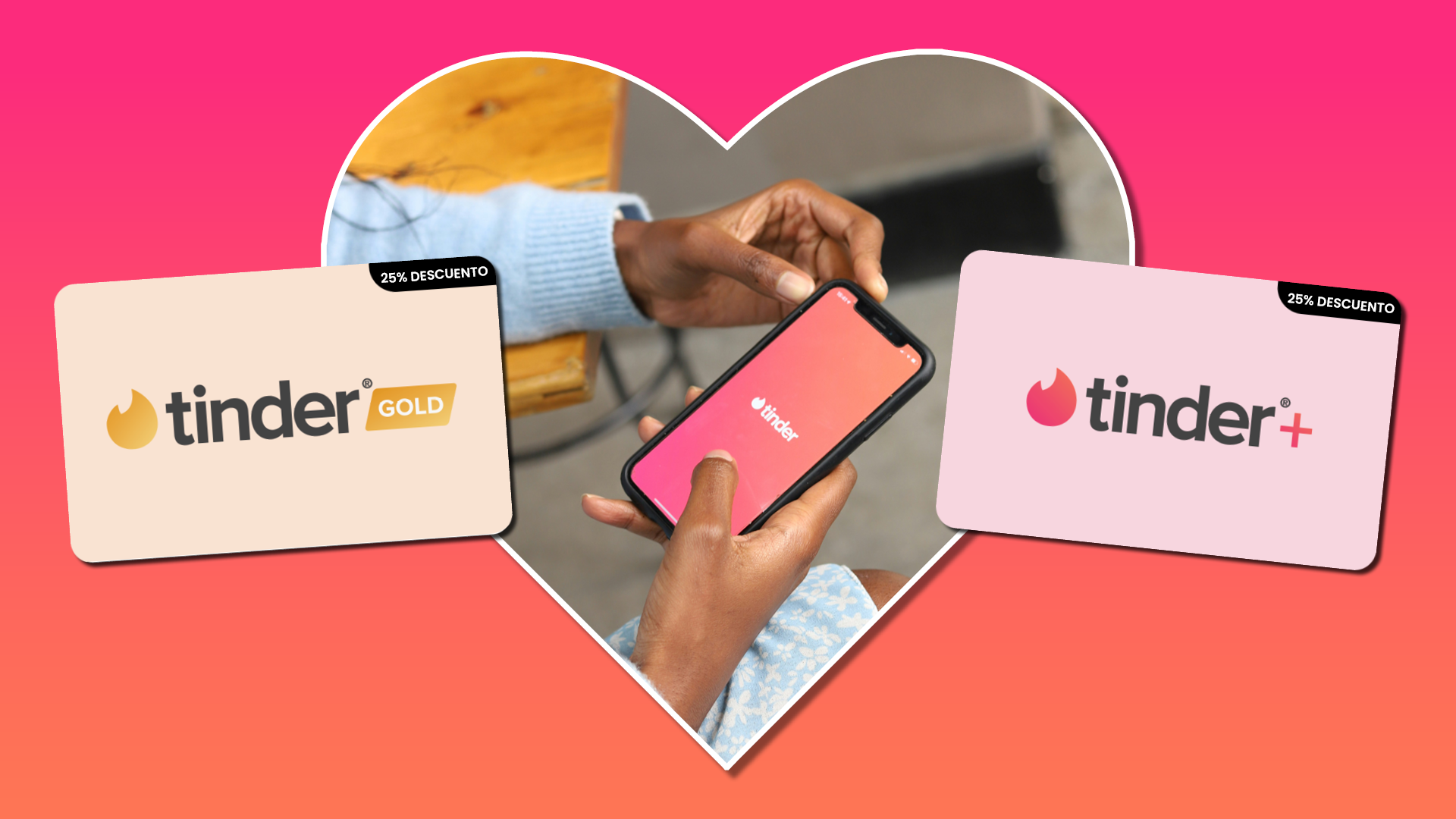 Compra tu suscripción Tinder Plus y Gold nuestro descuento de verano